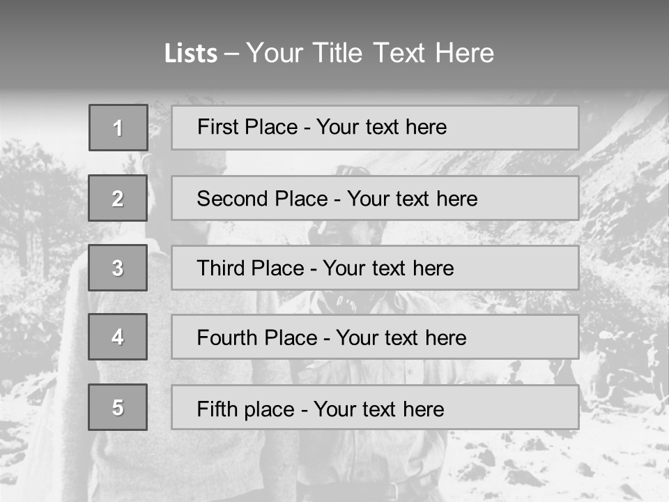 Men Smiling Vintage Photo PowerPoint Template