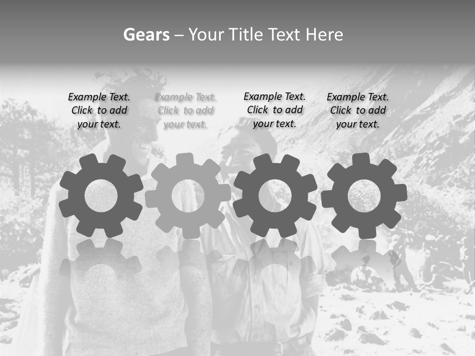 Men Smiling Vintage Photo PowerPoint Template