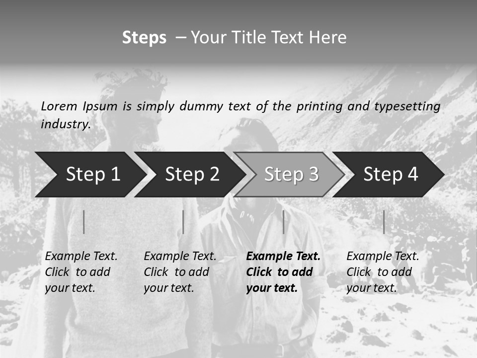 Men Smiling Vintage Photo PowerPoint Template