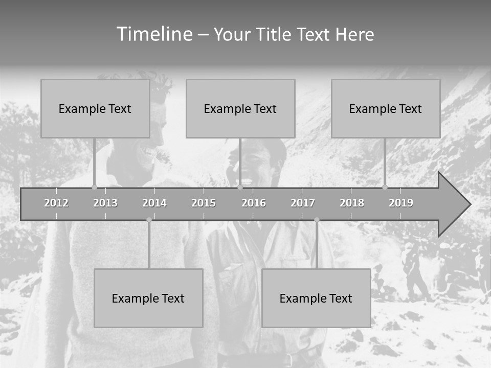 Men Smiling Vintage Photo PowerPoint Template