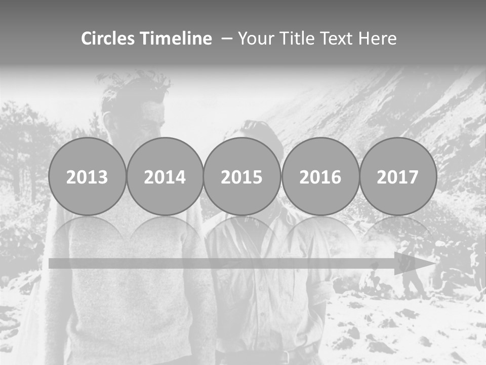 Men Smiling Vintage Photo PowerPoint Template