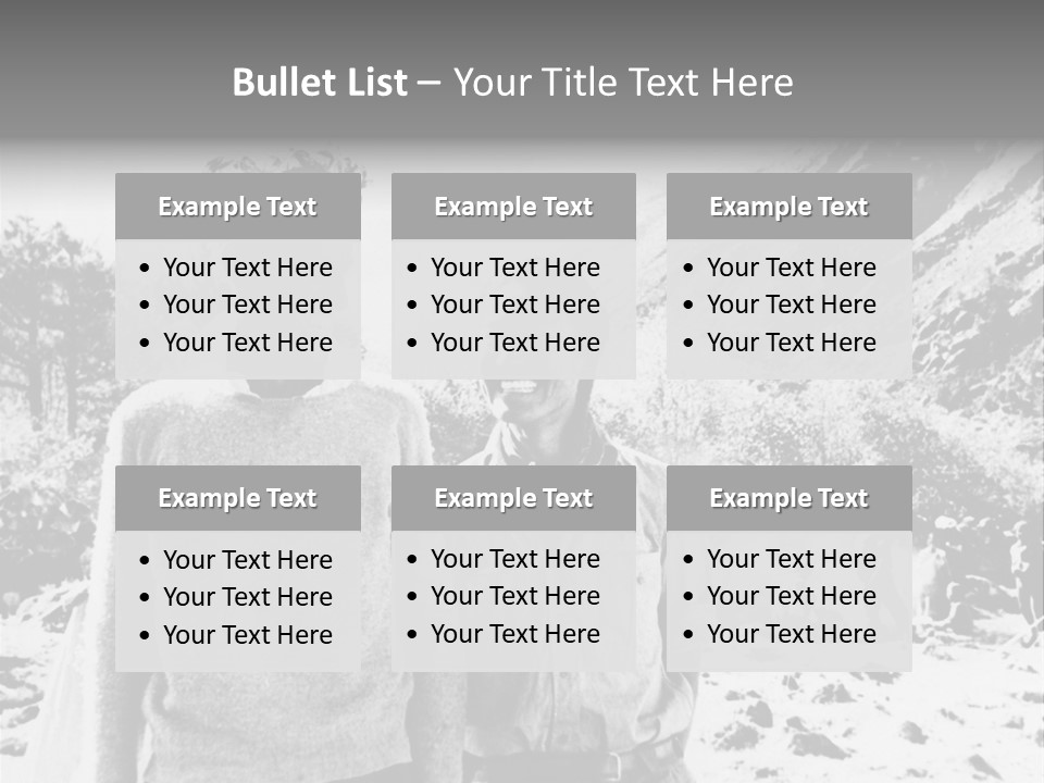 Men Smiling Vintage Photo PowerPoint Template