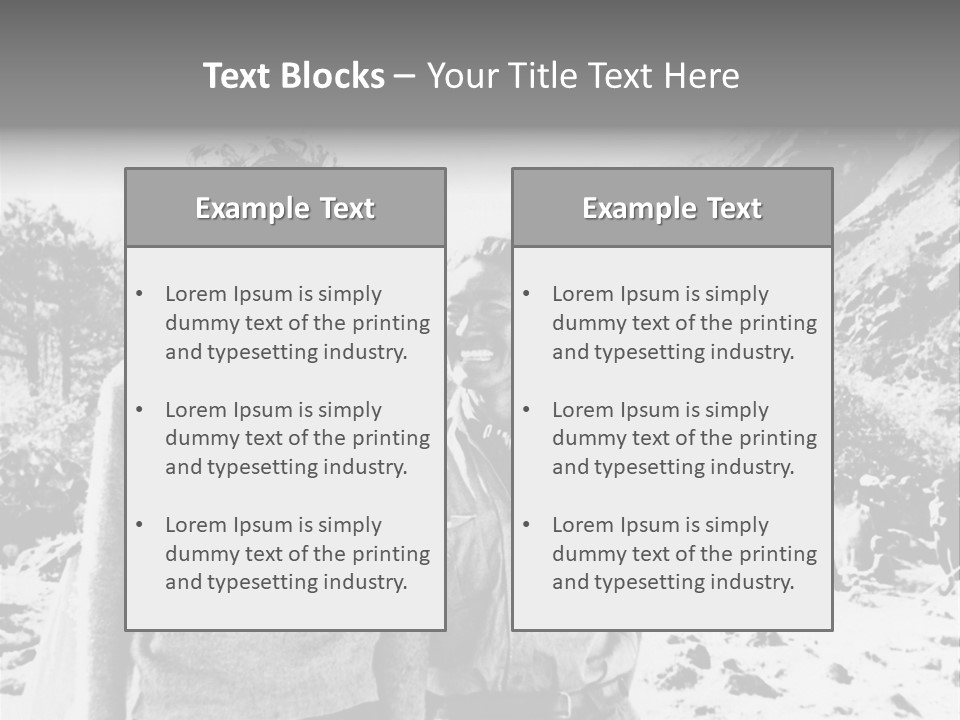 Men Smiling Vintage Photo PowerPoint Template