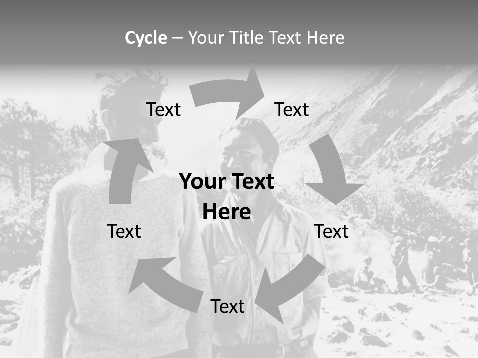 Men Smiling Vintage Photo PowerPoint Template