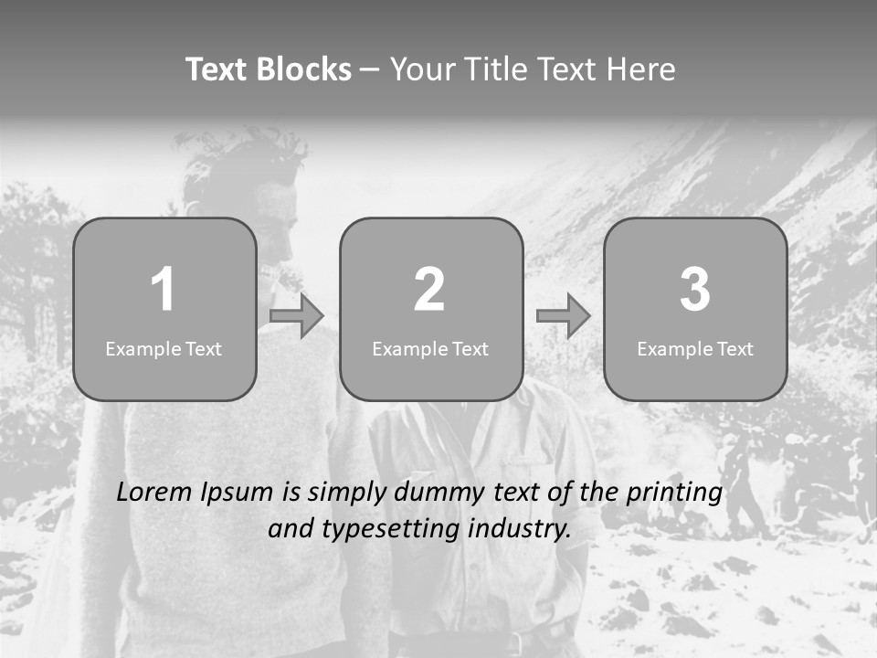 Men Smiling Vintage Photo PowerPoint Template