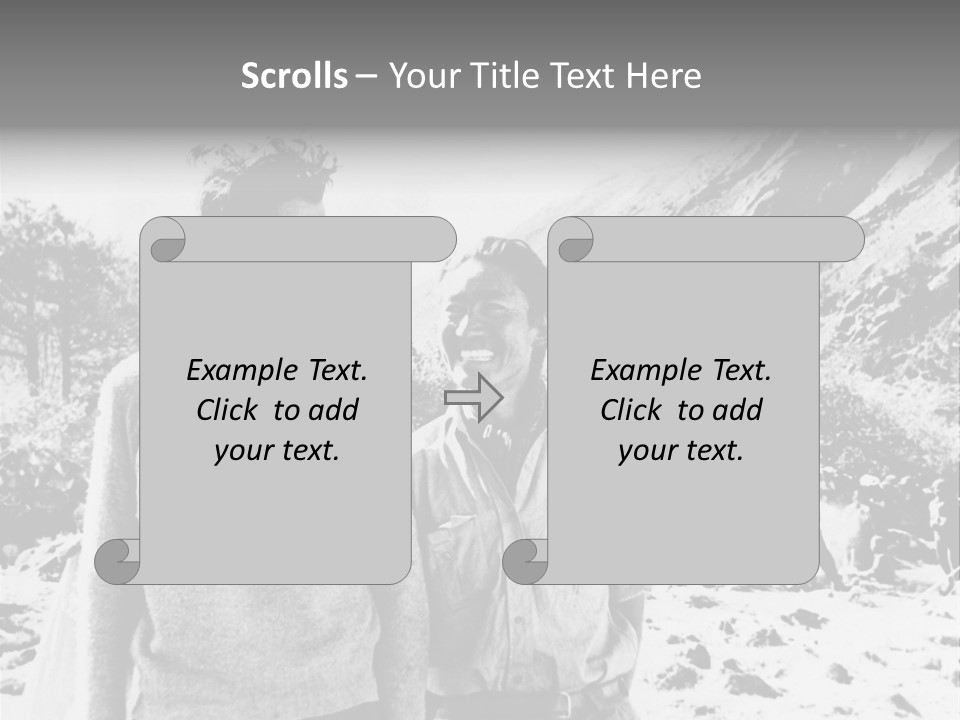 Men Smiling Vintage Photo PowerPoint Template