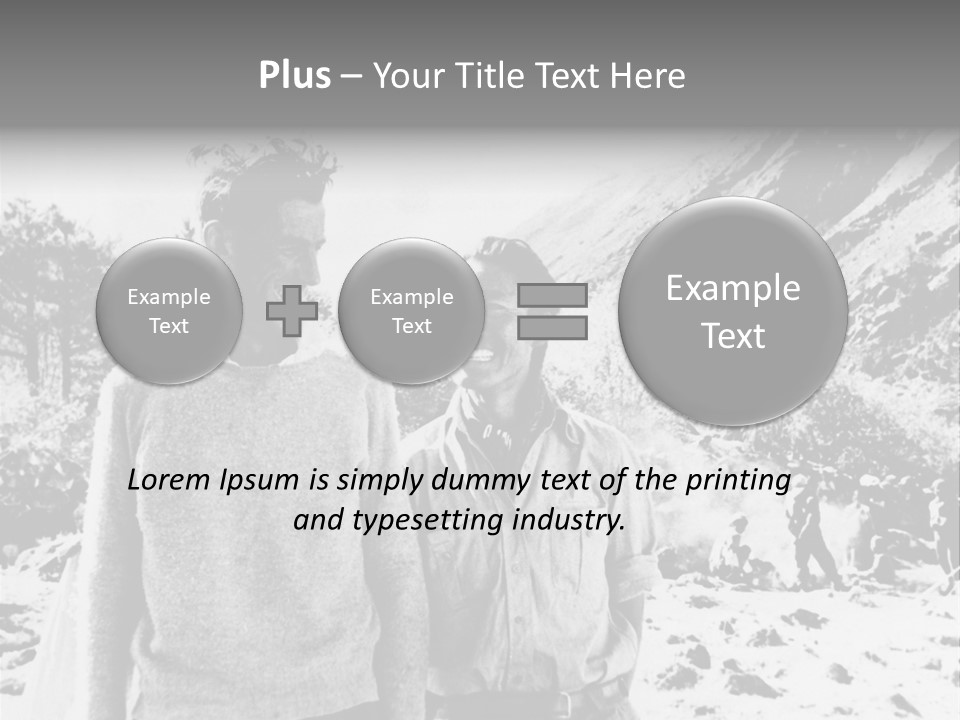 Men Smiling Vintage Photo PowerPoint Template