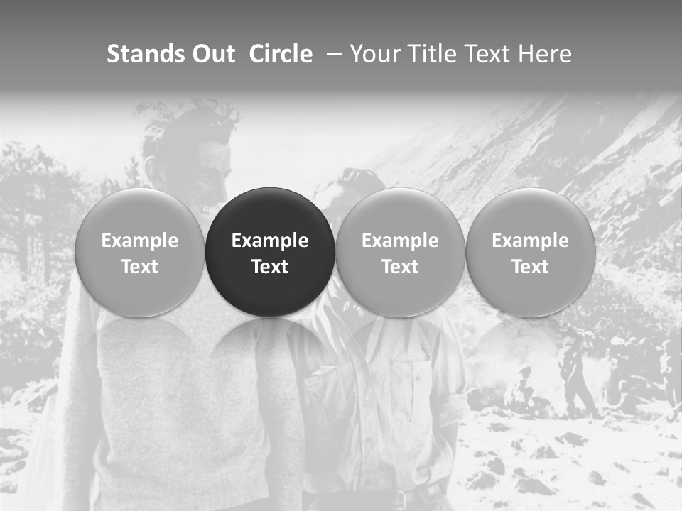 Men Smiling Vintage Photo PowerPoint Template