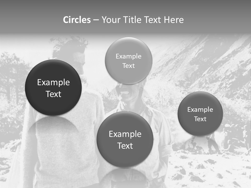 Men Smiling Vintage Photo PowerPoint Template