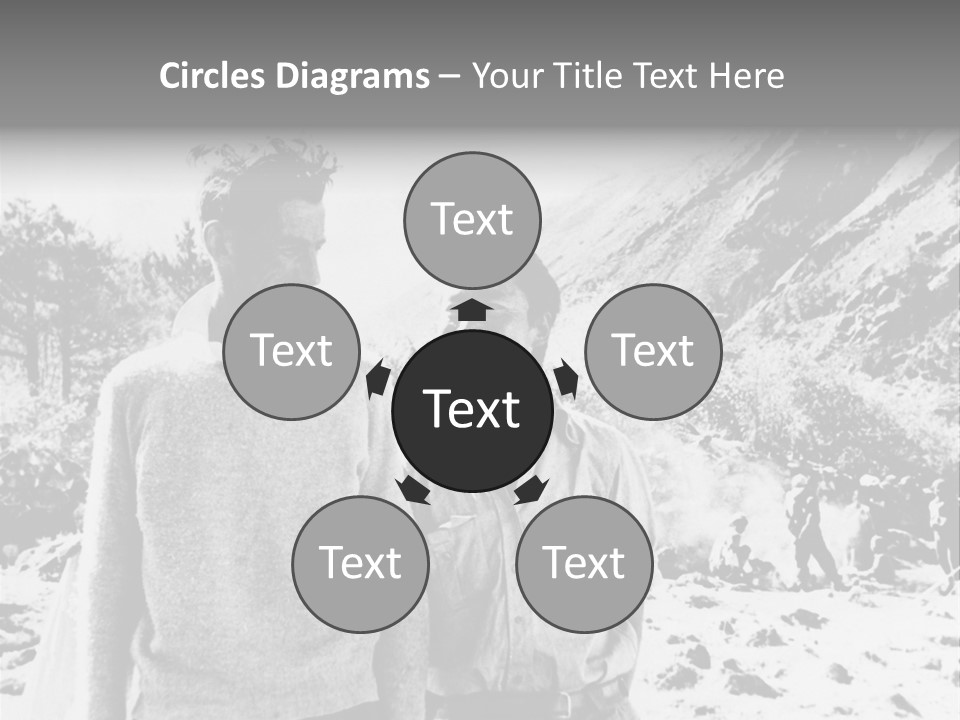 Men Smiling Vintage Photo PowerPoint Template