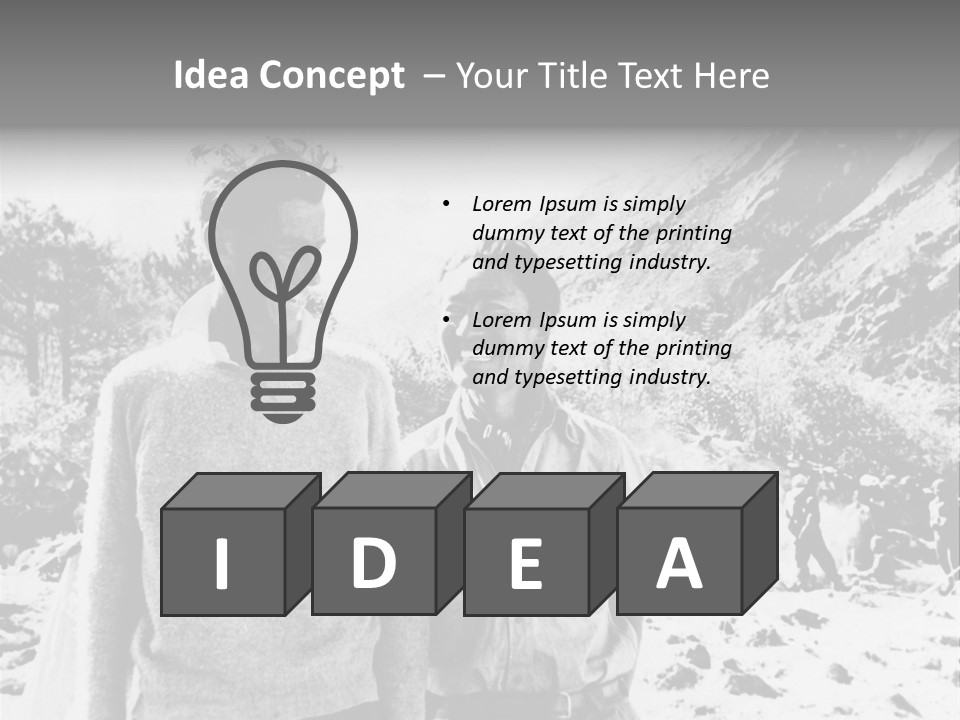 Men Smiling Vintage Photo PowerPoint Template