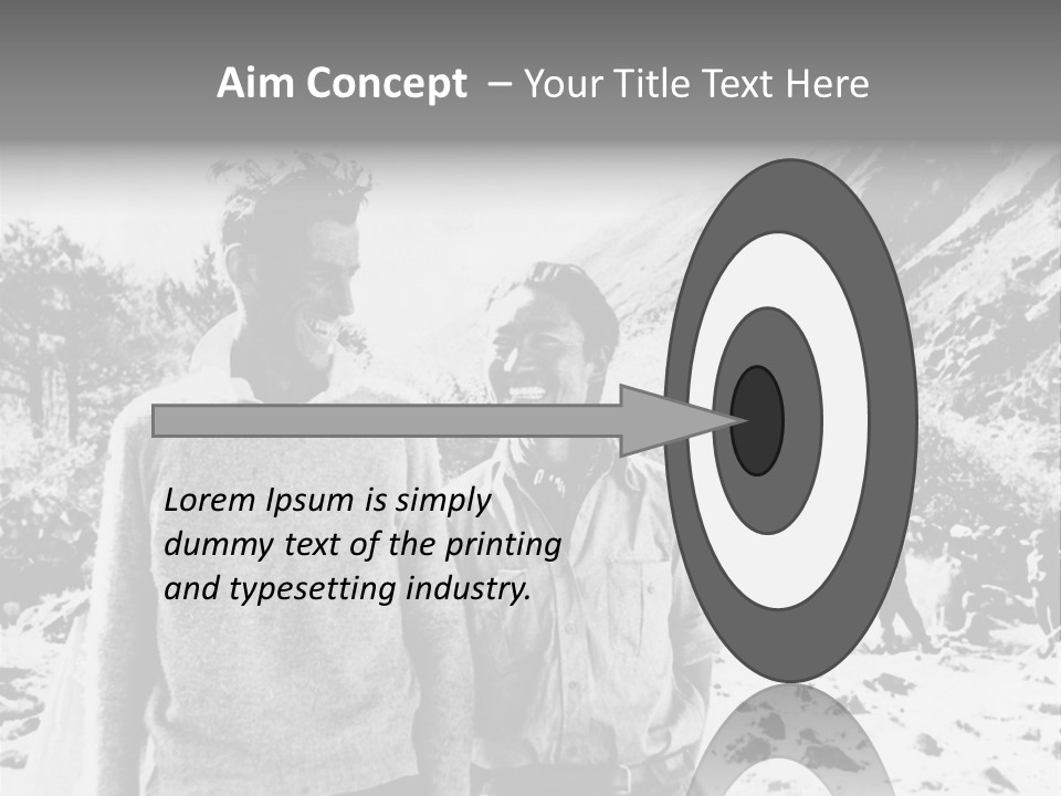 Men Smiling Vintage Photo PowerPoint Template