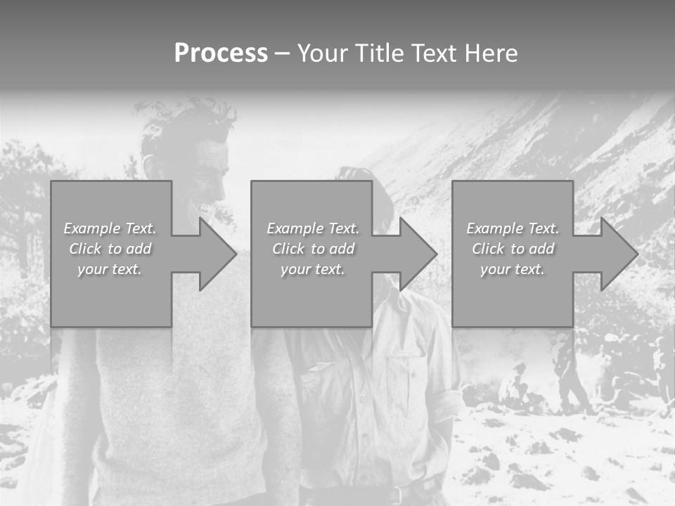 Men Smiling Vintage Photo PowerPoint Template