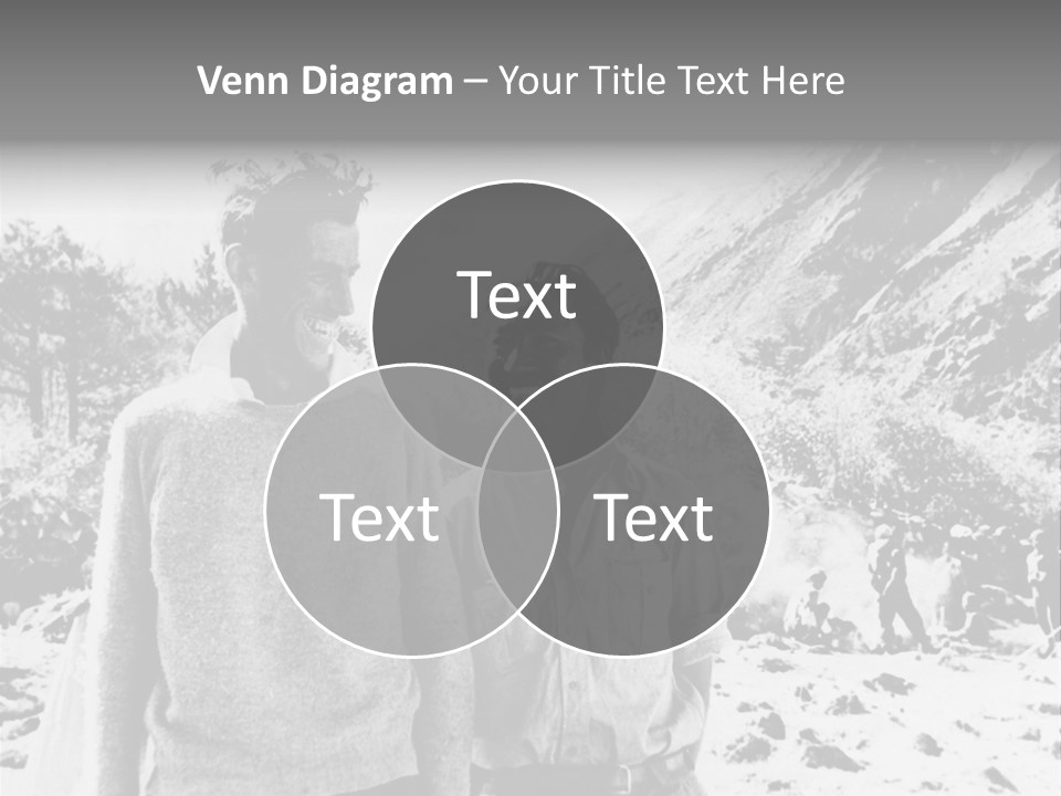 Men Smiling Vintage Photo PowerPoint Template