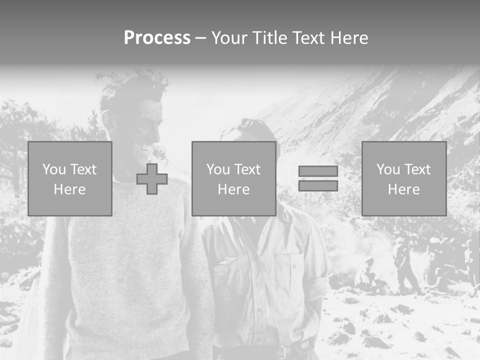 Men Smiling Vintage Photo PowerPoint Template