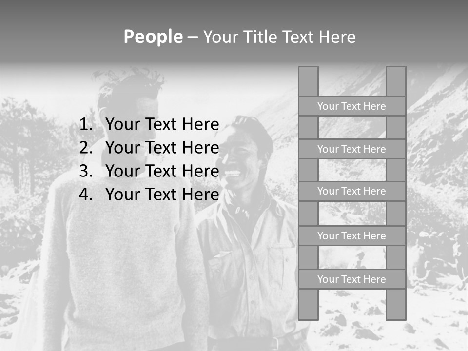 Men Smiling Vintage Photo PowerPoint Template