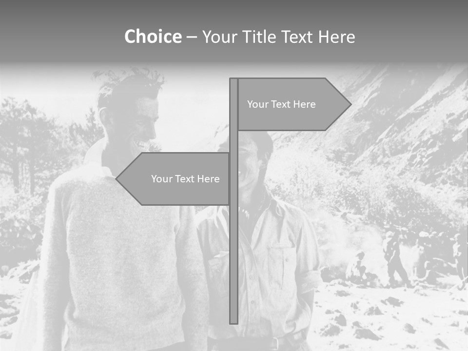 Men Smiling Vintage Photo PowerPoint Template