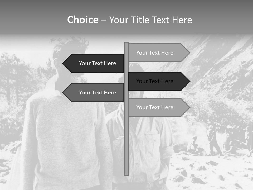 Men Smiling Vintage Photo PowerPoint Template