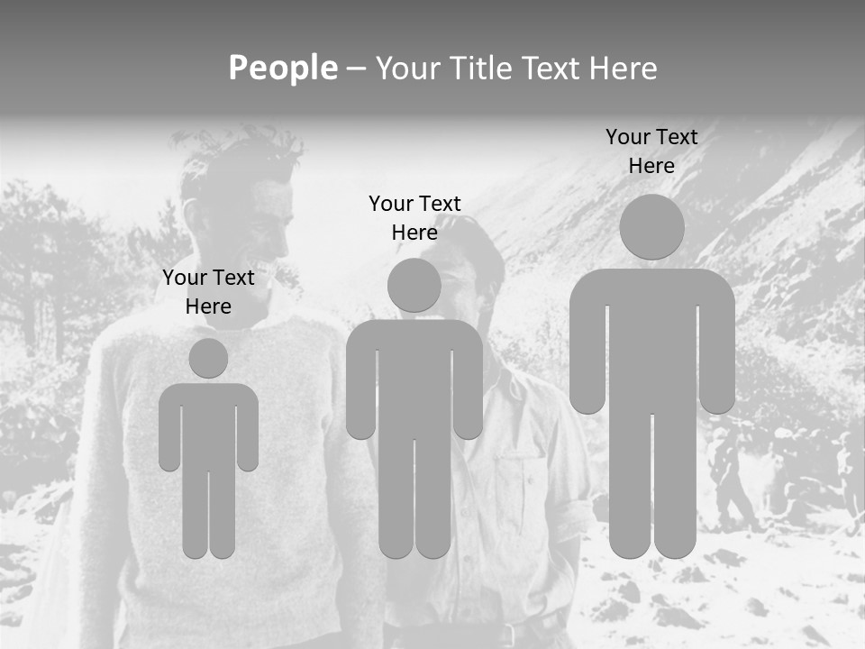 Men Smiling Vintage Photo PowerPoint Template