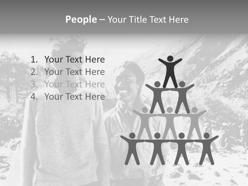 Men Smiling Vintage Photo PowerPoint Template