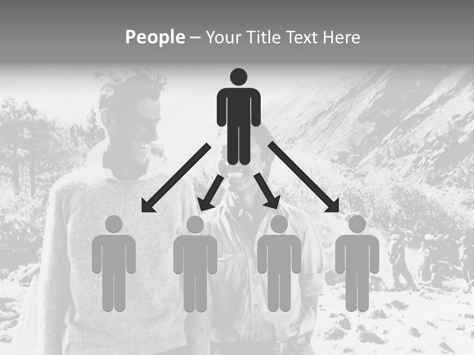 Men Smiling Vintage Photo PowerPoint Template