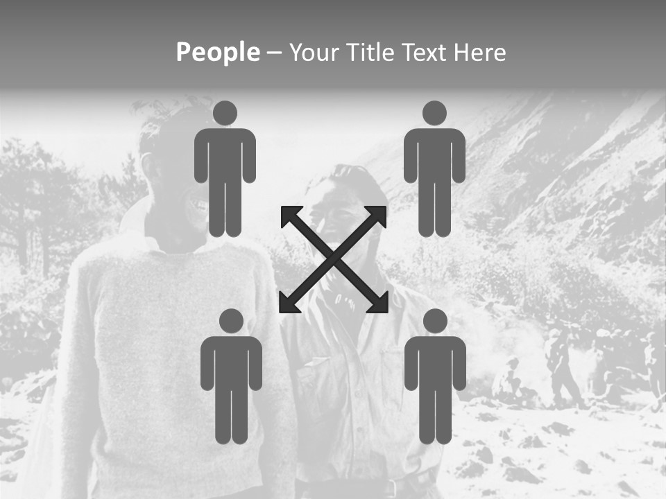 Men Smiling Vintage Photo PowerPoint Template