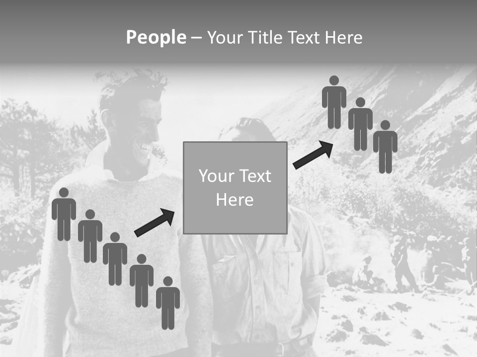 Men Smiling Vintage Photo PowerPoint Template