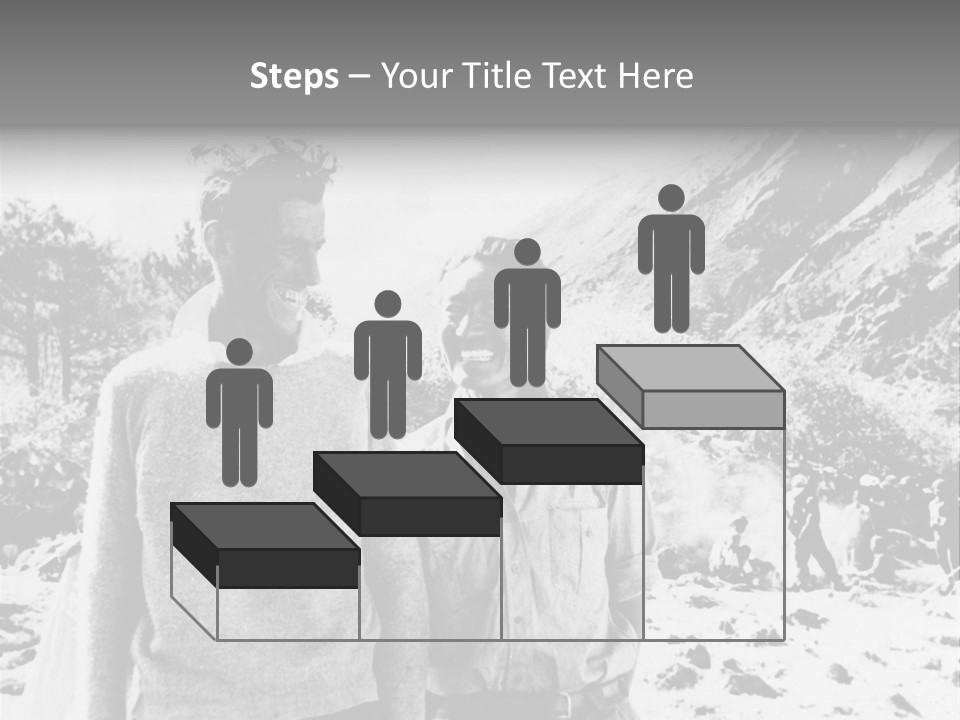 Men Smiling Vintage Photo PowerPoint Template