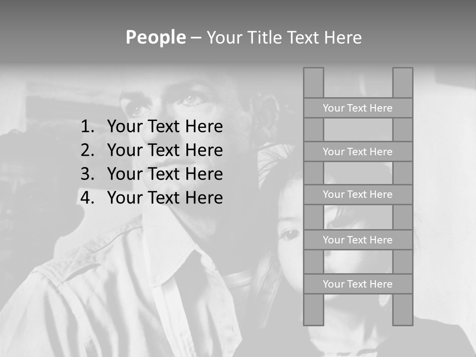 American Man And A Japanese Girl PowerPoint Template