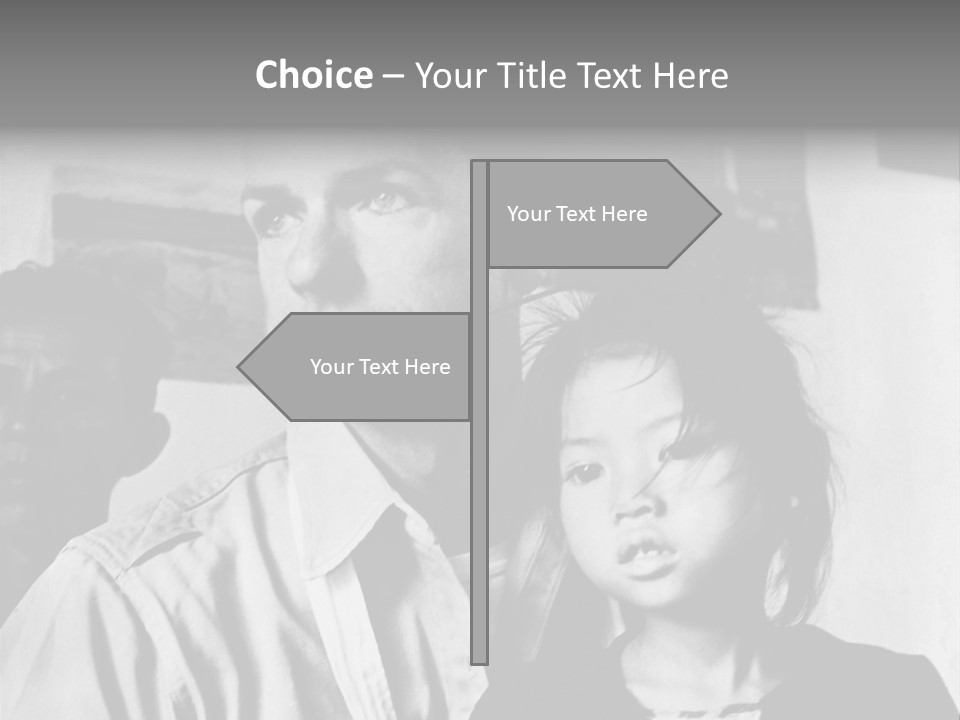 American Man And A Japanese Girl PowerPoint Template