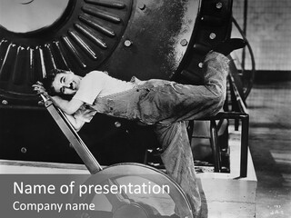 Charlie Chaplin Amused PowerPoint Template