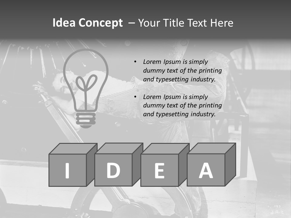 Charlie Chaplin Amused PowerPoint Template