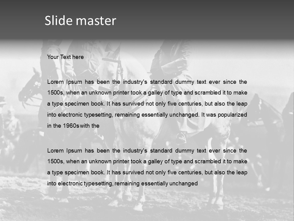 Riders Military Image PowerPoint Template
