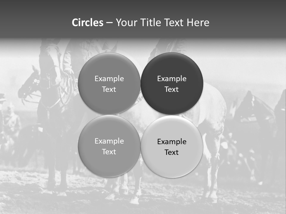 Riders Military Image PowerPoint Template