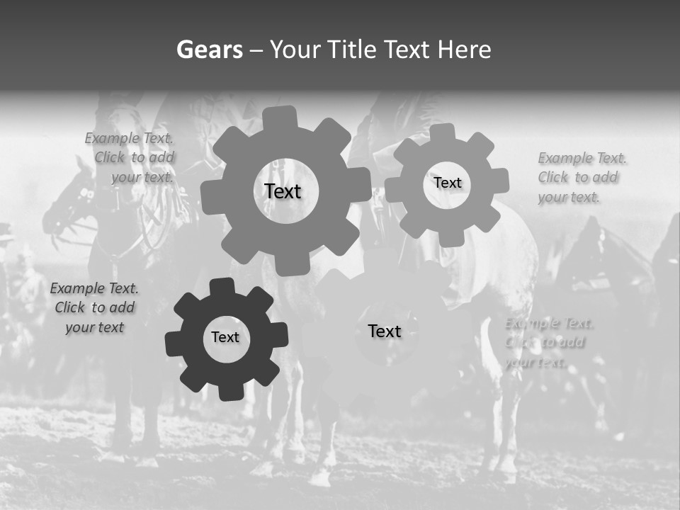 Riders Military Image PowerPoint Template