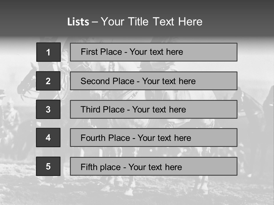 Riders Military Image PowerPoint Template