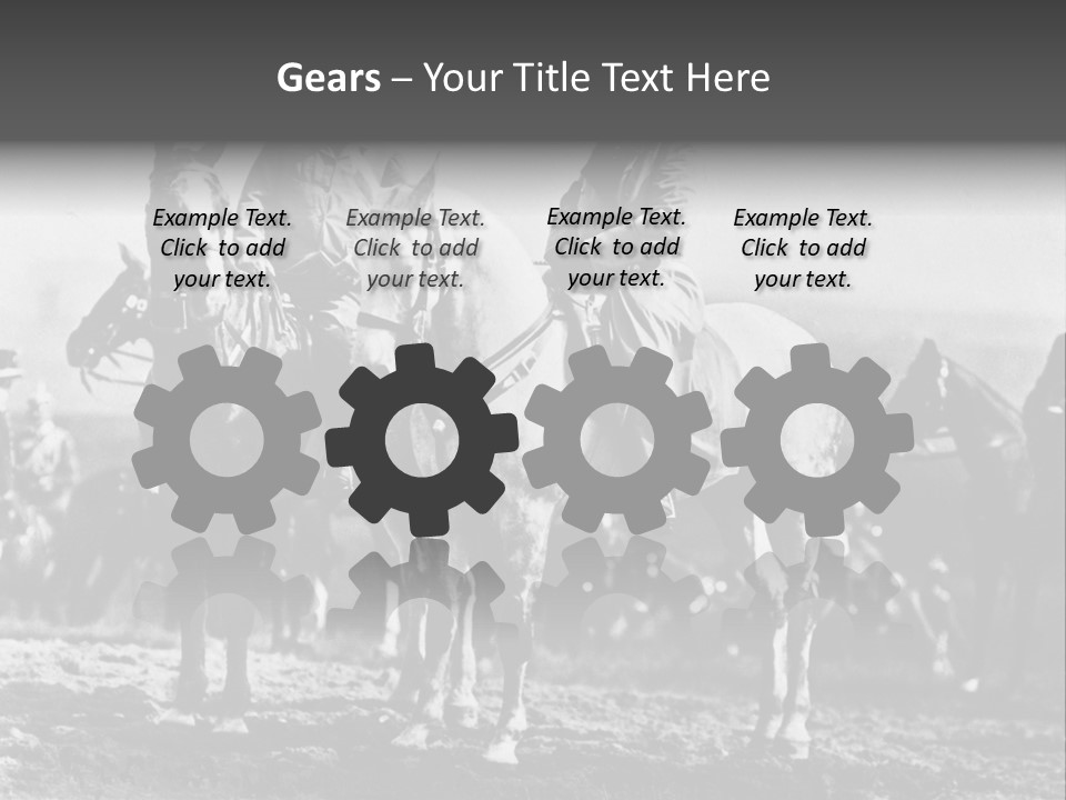 Riders Military Image PowerPoint Template