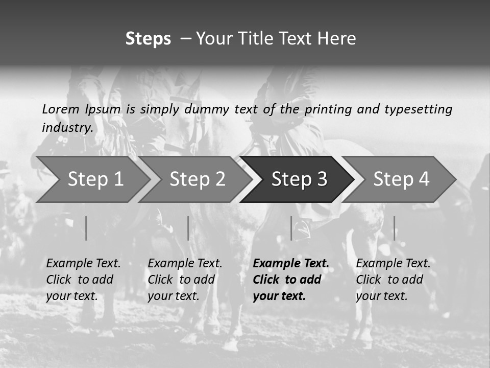 Riders Military Image PowerPoint Template