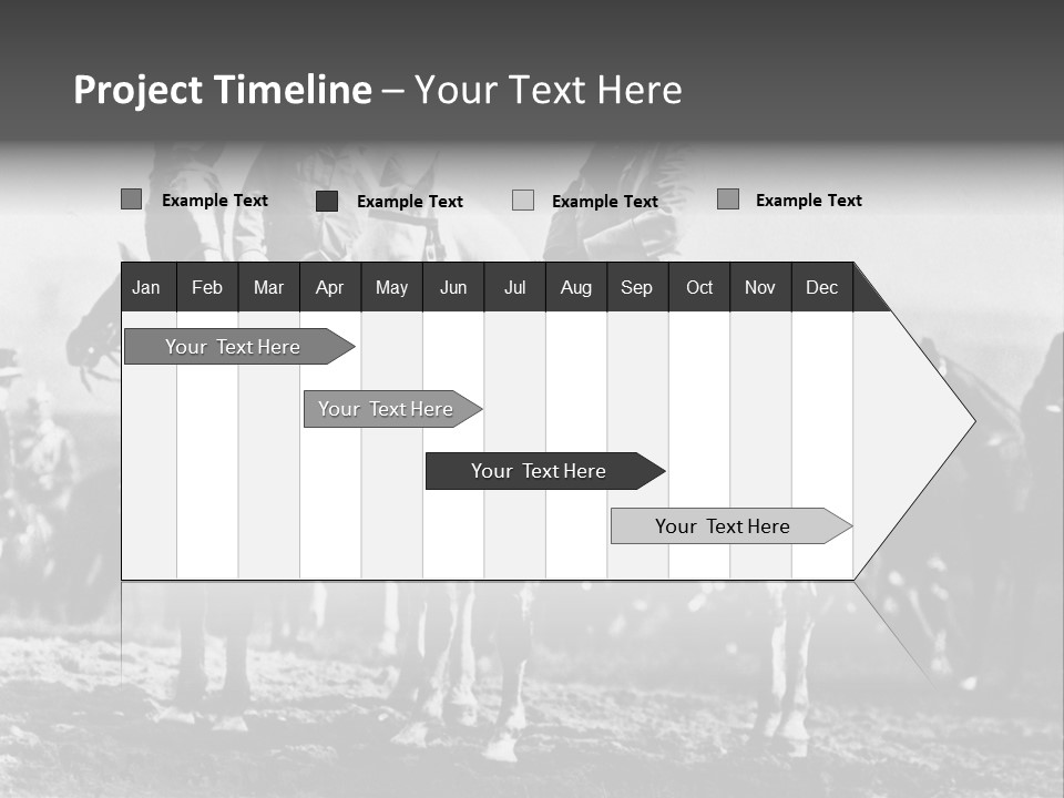 Riders Military Image PowerPoint Template