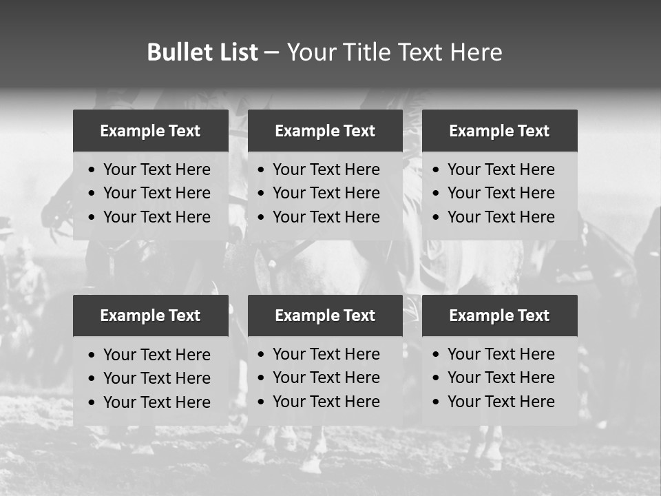 Riders Military Image PowerPoint Template