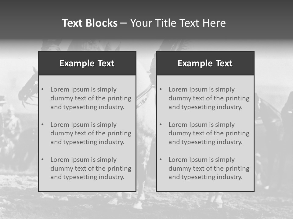 Riders Military Image PowerPoint Template