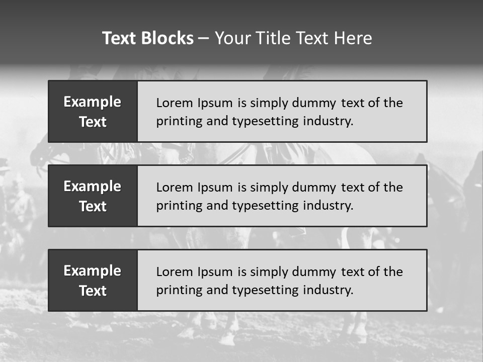 Riders Military Image PowerPoint Template