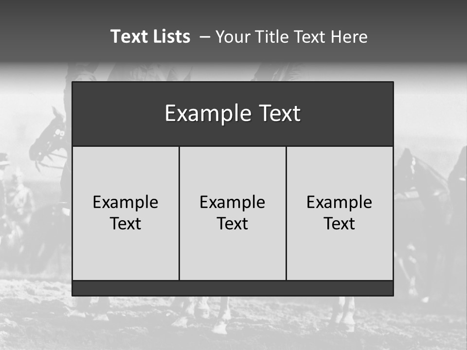 Riders Military Image PowerPoint Template