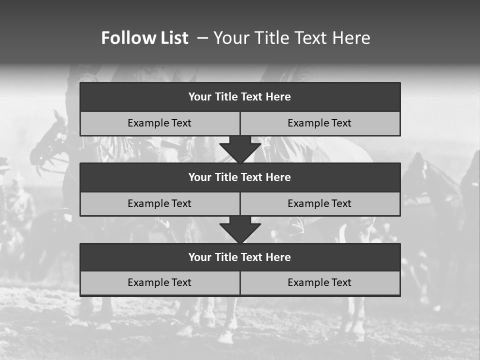 Riders Military Image PowerPoint Template