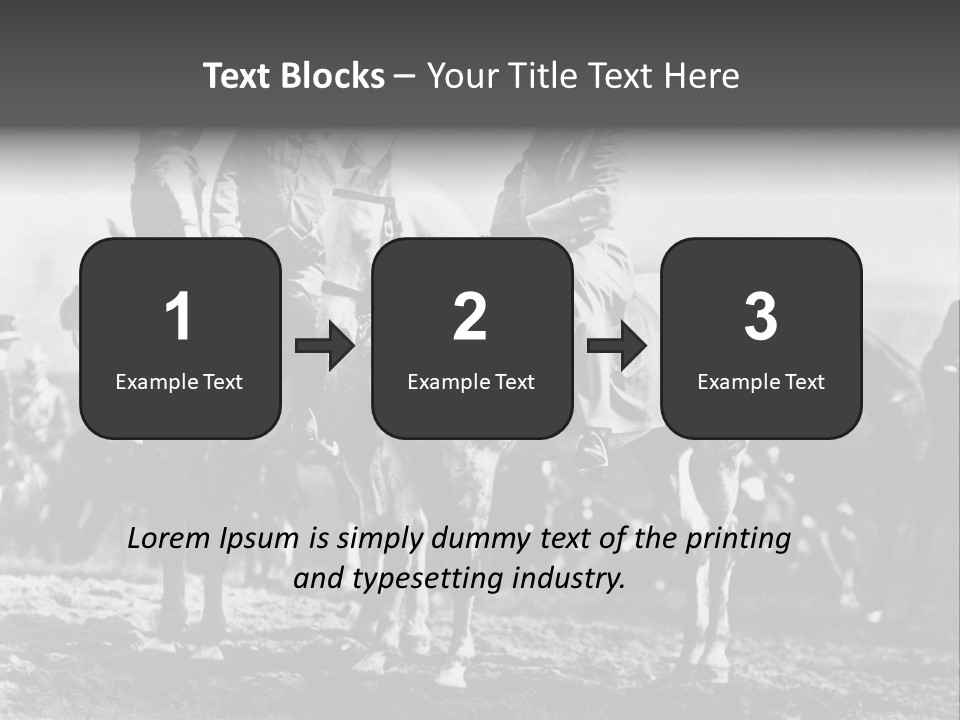 Riders Military Image PowerPoint Template