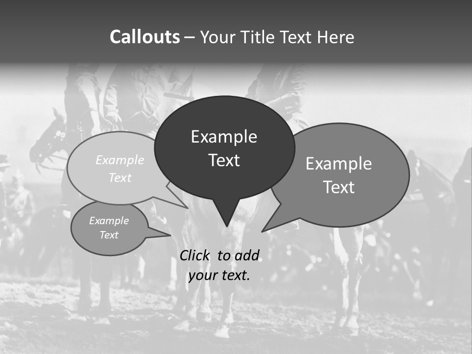 Riders Military Image PowerPoint Template