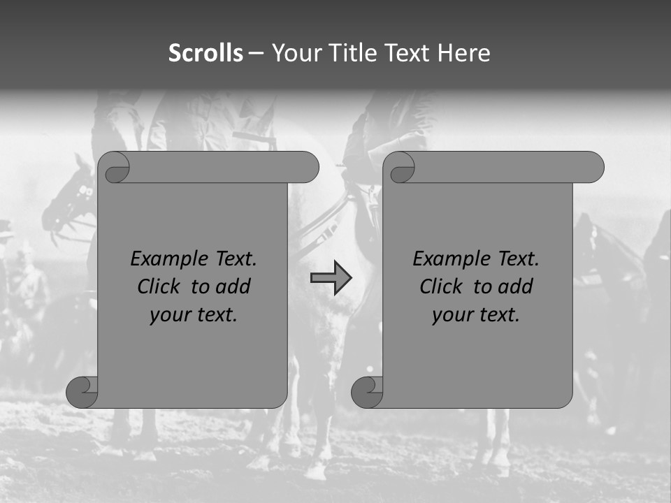 Riders Military Image PowerPoint Template