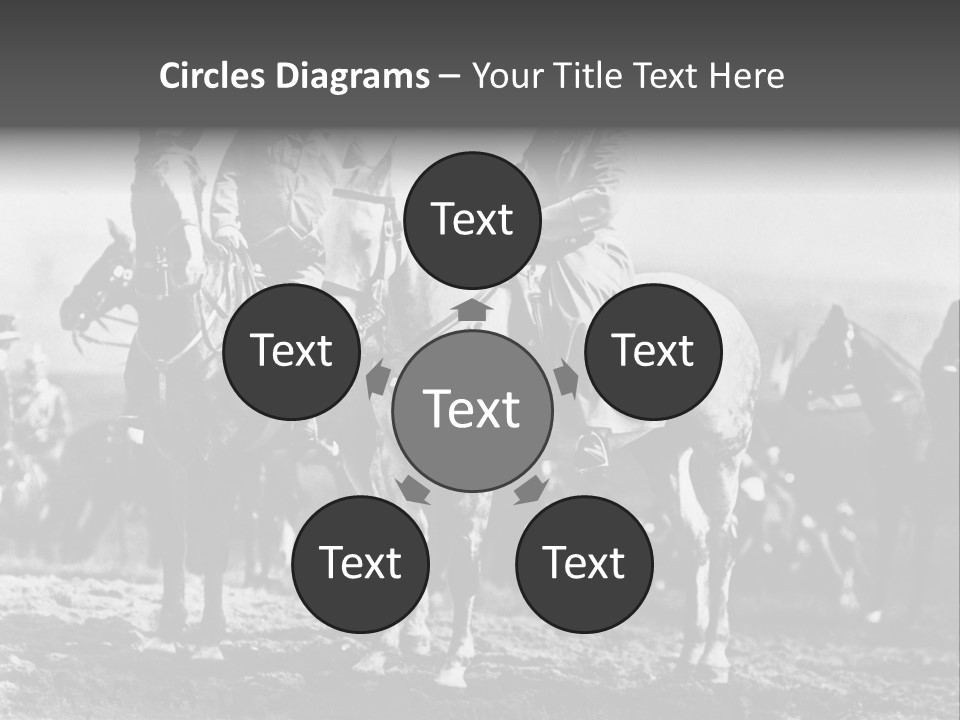 Riders Military Image PowerPoint Template