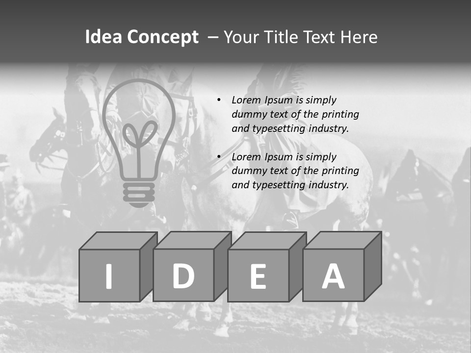 Riders Military Image PowerPoint Template