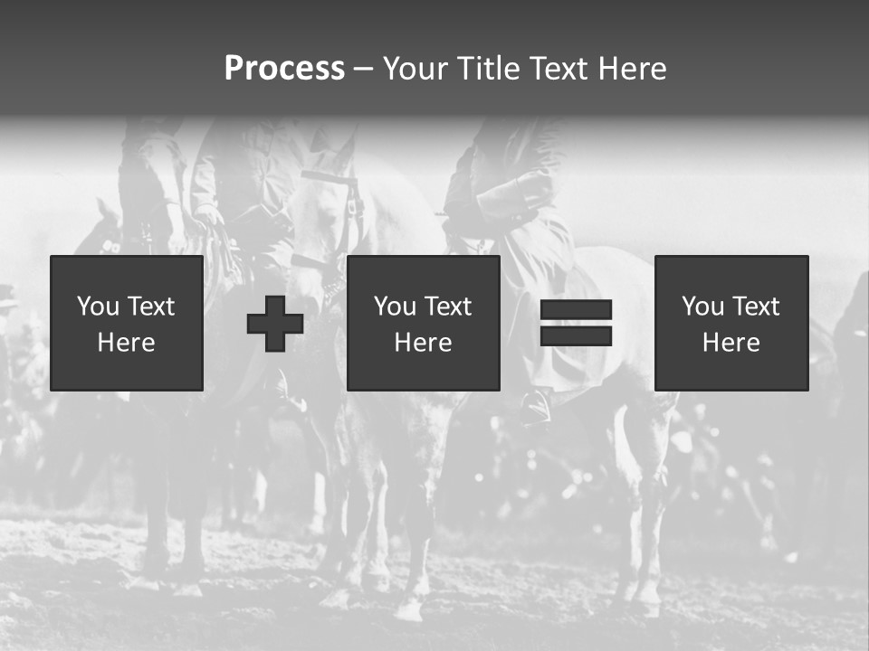 Riders Military Image PowerPoint Template